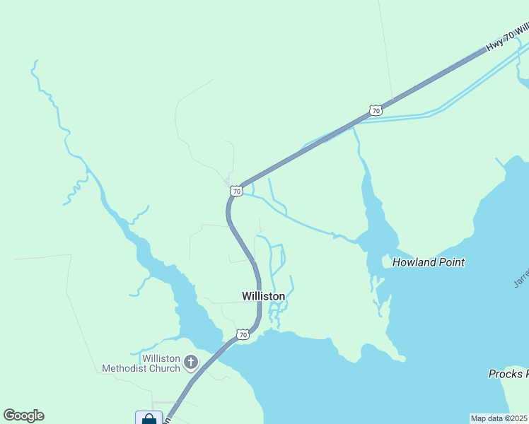 map of restaurants, bars, coffee shops, grocery stores, and more near 754 Highway 70 Williston in Williston