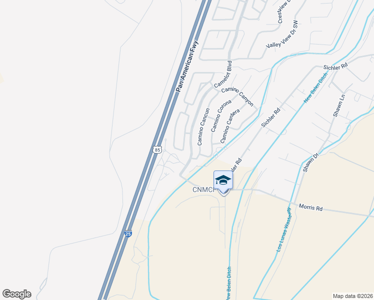 map of restaurants, bars, coffee shops, grocery stores, and more near 2000 Camino Rincon in Los Lunas