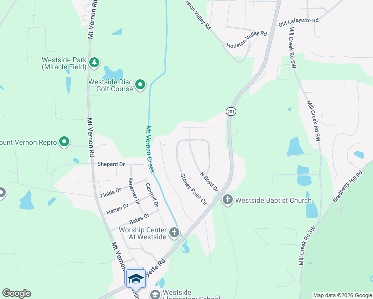 map of restaurants, bars, coffee shops, grocery stores, and more near 1756 North Boyd Drive in Rocky Face