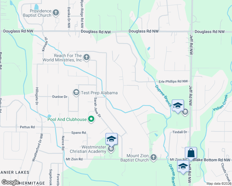 map of restaurants, bars, coffee shops, grocery stores, and more near 360 Dupree Drive in Huntsville