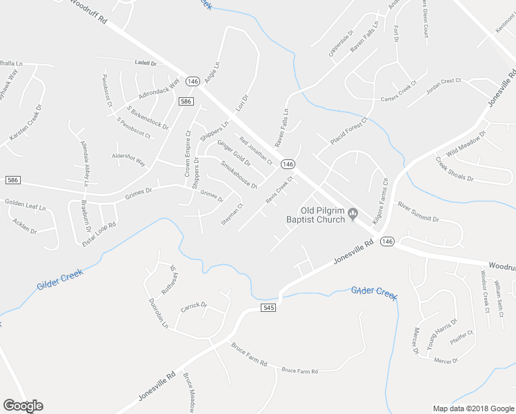 map of restaurants, bars, coffee shops, grocery stores, and more near 306 Revis Creek Court in Simpsonville