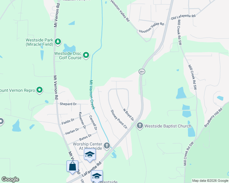 map of restaurants, bars, coffee shops, grocery stores, and more near 1756 North Boyd Drive in Rocky Face