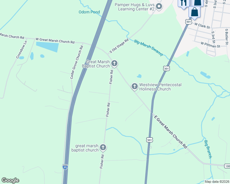 map of restaurants, bars, coffee shops, grocery stores, and more near 1006-1140 Fisher Road in Saint Pauls