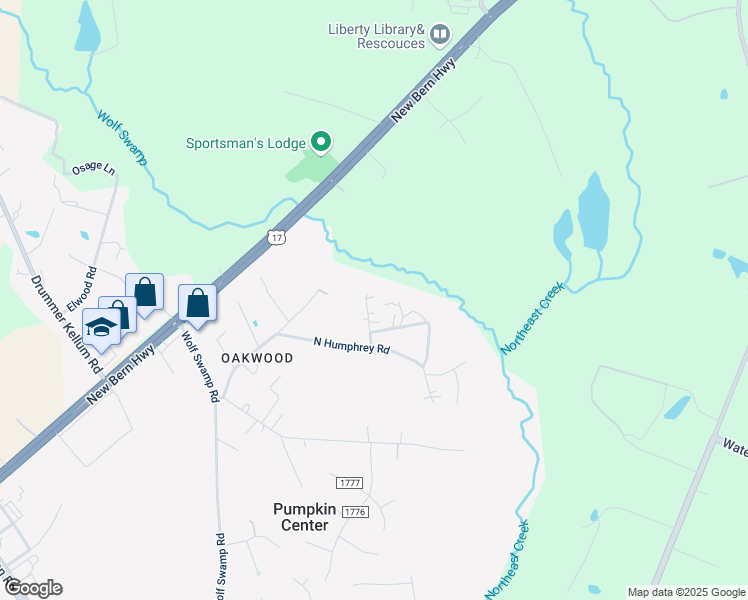 map of restaurants, bars, coffee shops, grocery stores, and more near 422 My Way in Jacksonville