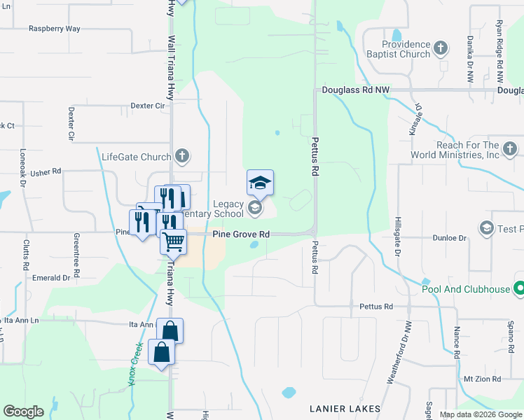 map of restaurants, bars, coffee shops, grocery stores, and more near 203 Brier Ridge Court in Madison