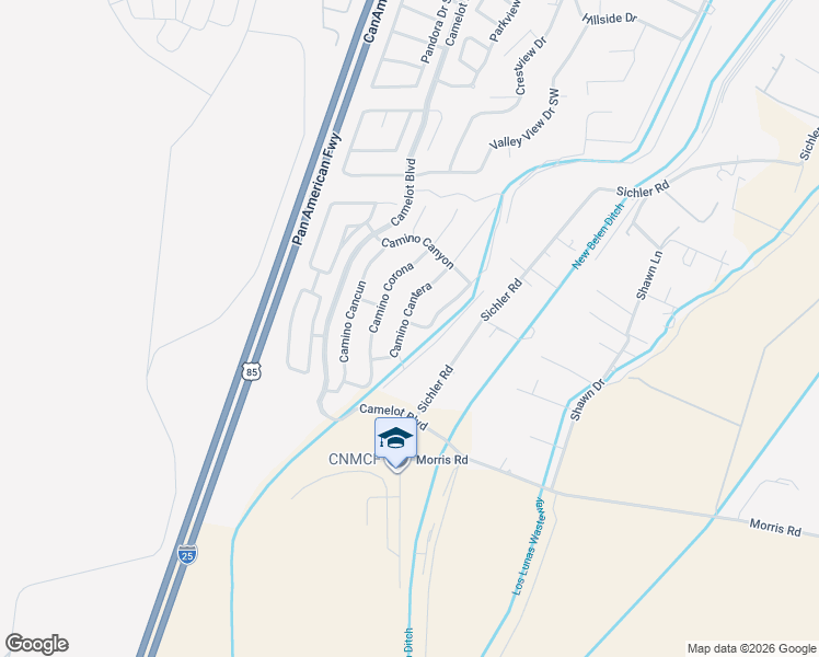 map of restaurants, bars, coffee shops, grocery stores, and more near 1781 Camino Cantera in Los Lunas