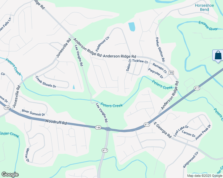 map of restaurants, bars, coffee shops, grocery stores, and more near 236 Lockeland Park Drive in Greer