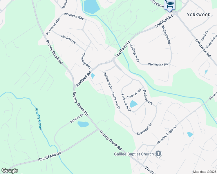map of restaurants, bars, coffee shops, grocery stores, and more near 737 Shefwood Drive in Easley