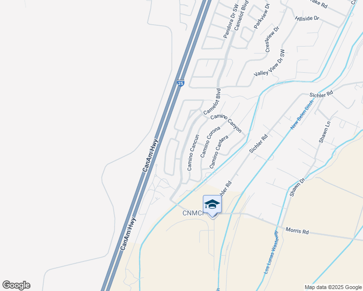 map of restaurants, bars, coffee shops, grocery stores, and more near 1840 Camino Rincon in Los Lunas