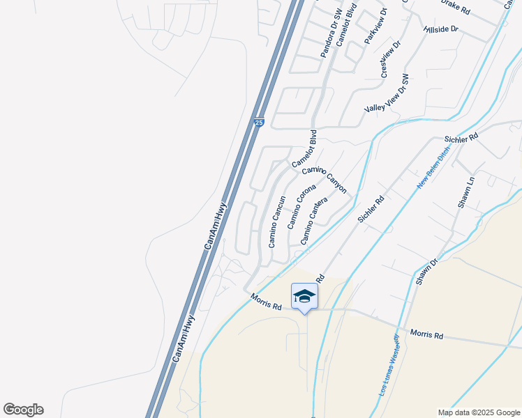 map of restaurants, bars, coffee shops, grocery stores, and more near 1830 Camino Rincon in Los Lunas