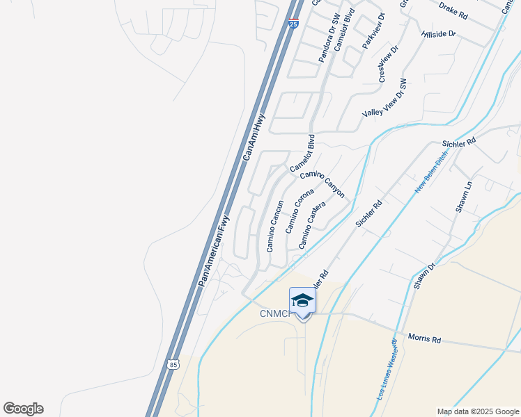 map of restaurants, bars, coffee shops, grocery stores, and more near 1820 Camino Rincon in Los Lunas