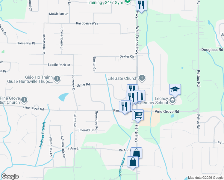 map of restaurants, bars, coffee shops, grocery stores, and more near 248 Usher Road in Madison