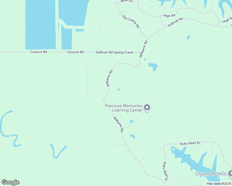 map of restaurants, bars, coffee shops, grocery stores, and more near 4352 Williams Road in Hernando