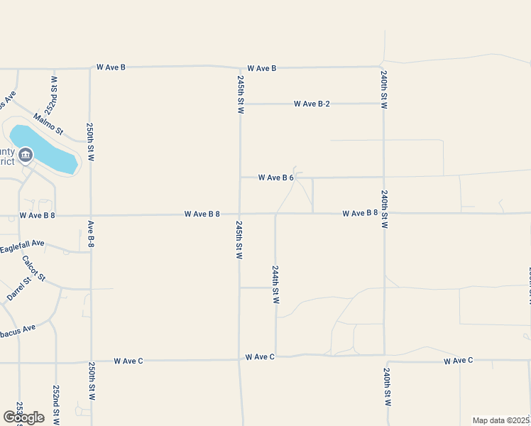 map of restaurants, bars, coffee shops, grocery stores, and more near West Avenue B8 in Los Angeles County