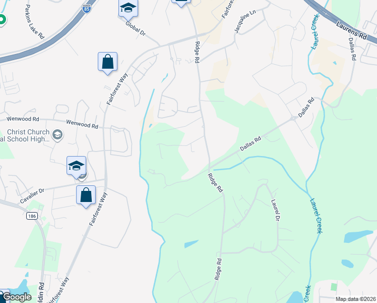 map of restaurants, bars, coffee shops, grocery stores, and more near 16 Cureton Road in Greenville