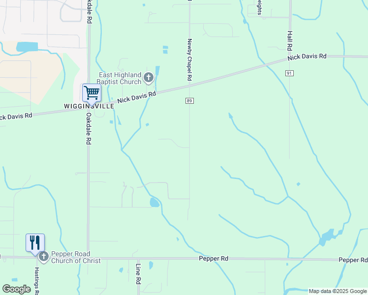 map of restaurants, bars, coffee shops, grocery stores, and more near 16545 Newby Chapel Road in Athens