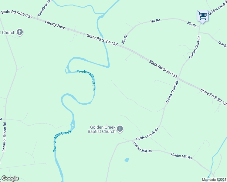 map of restaurants, bars, coffee shops, grocery stores, and more near 211 Walkers Drive in Liberty