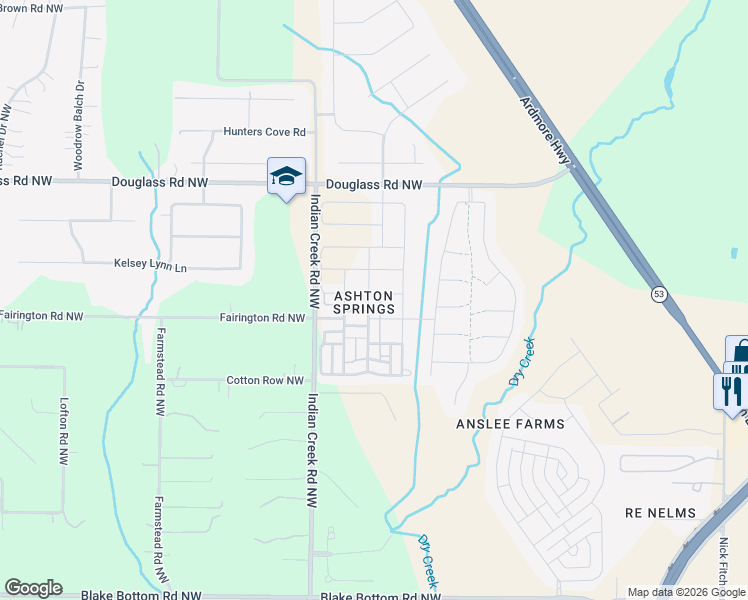 map of restaurants, bars, coffee shops, grocery stores, and more near in Huntsville