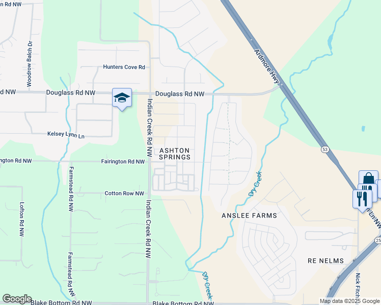 map of restaurants, bars, coffee shops, grocery stores, and more near 7215 Elmcroft Avenue in Huntsville