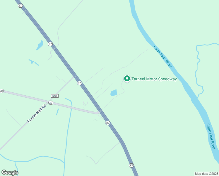 map of restaurants, bars, coffee shops, grocery stores, and more near 19390 North Carolina 87 in Tar Heel