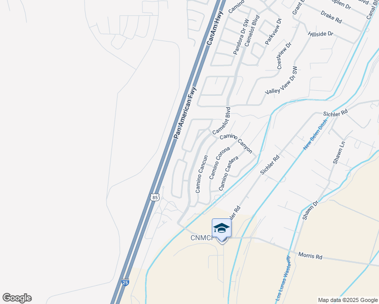 map of restaurants, bars, coffee shops, grocery stores, and more near 1726 Camino Rustica in Los Lunas