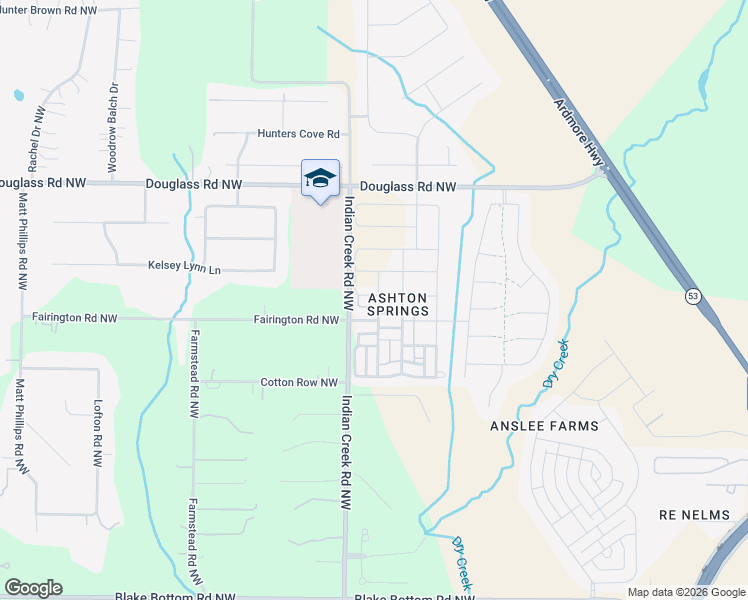 map of restaurants, bars, coffee shops, grocery stores, and more near 6606 Cotton Creek Road Northwest in Huntsville