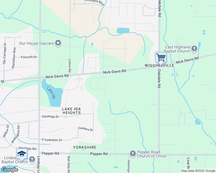 map of restaurants, bars, coffee shops, grocery stores, and more near 16553 Travertine Drive in Athens