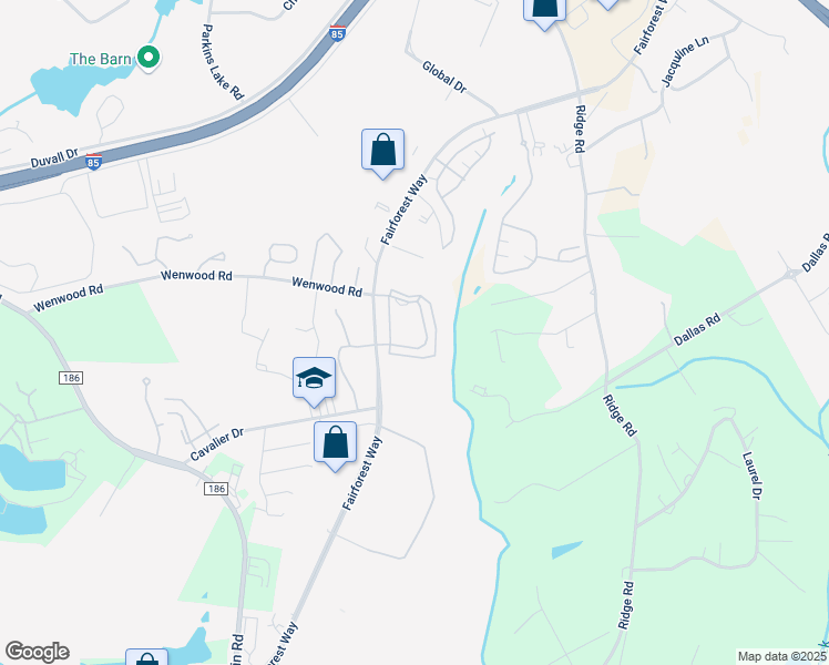 map of restaurants, bars, coffee shops, grocery stores, and more near 301 Fairforest Way in Greenville