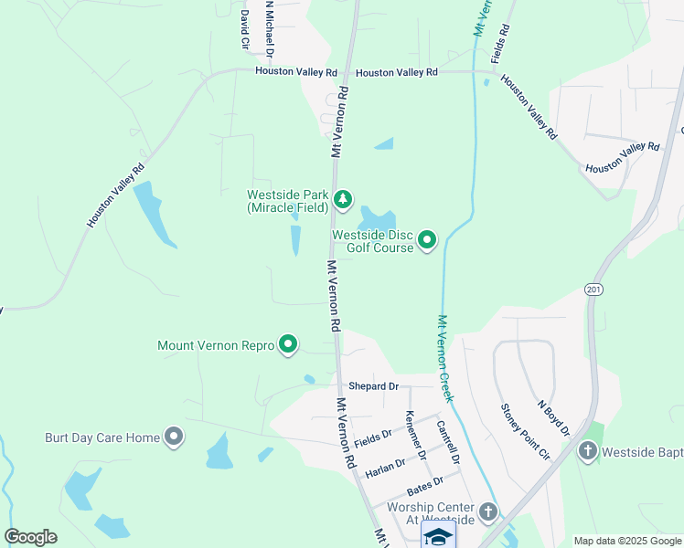 map of restaurants, bars, coffee shops, grocery stores, and more near 1539 Mount Vernon Road in Rocky Face