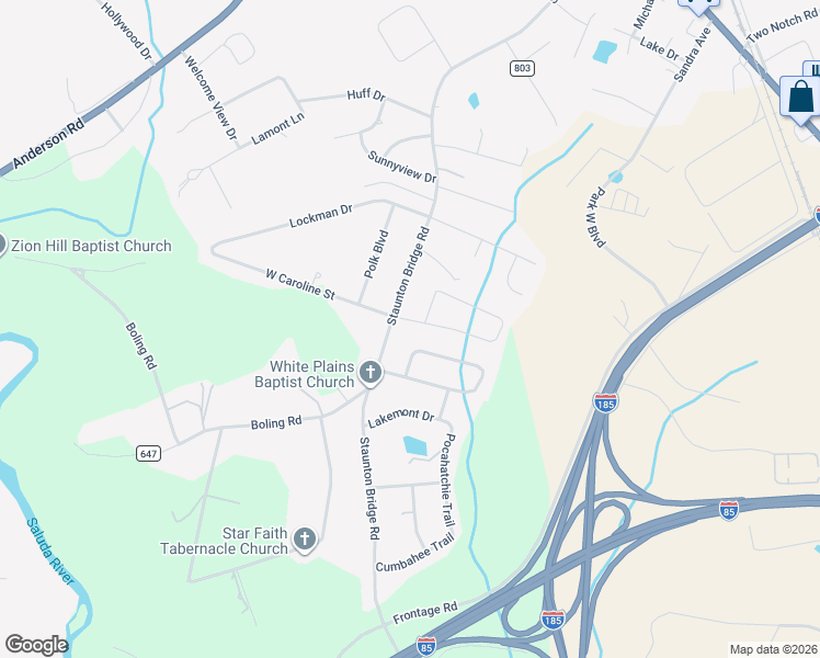 map of restaurants, bars, coffee shops, grocery stores, and more near 2 E Caroline St in Greenville