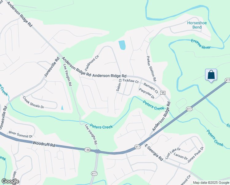 map of restaurants, bars, coffee shops, grocery stores, and more near 300 Sabin Court in Simpsonville