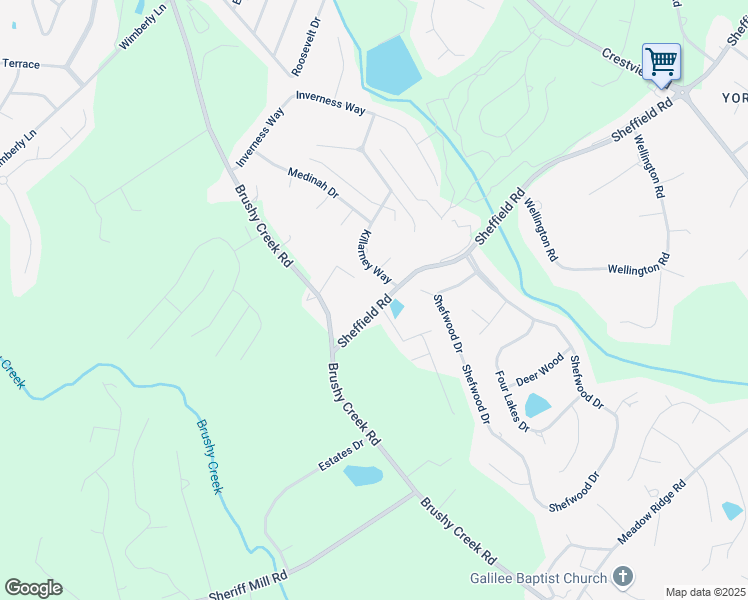 map of restaurants, bars, coffee shops, grocery stores, and more near 153 Sheffield Road in Easley