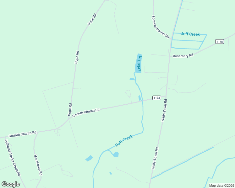 map of restaurants, bars, coffee shops, grocery stores, and more near 216 Corinth Church Road in Rose Hill