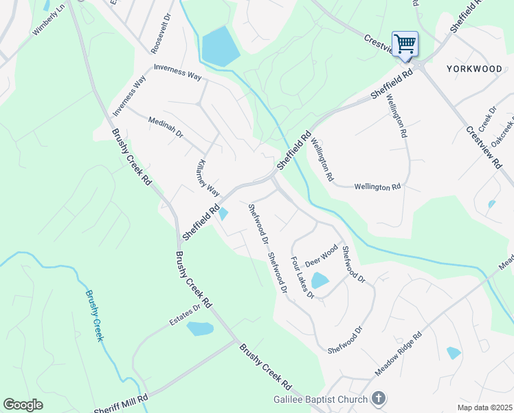 map of restaurants, bars, coffee shops, grocery stores, and more near 746 Shefwood Drive in Easley