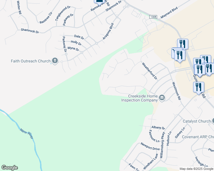 map of restaurants, bars, coffee shops, grocery stores, and more near 808 Oleander Drive in Jacksonville