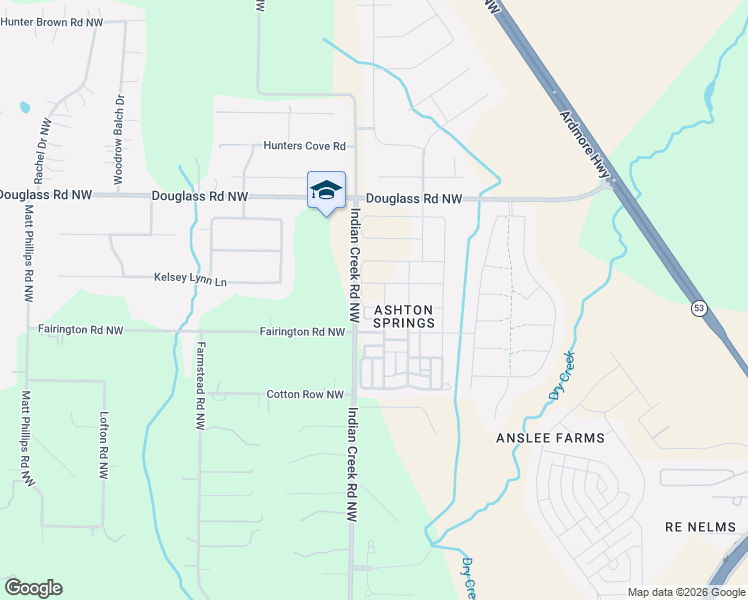 map of restaurants, bars, coffee shops, grocery stores, and more near 6606 Cotton Creek Road Northwest in Huntsville
