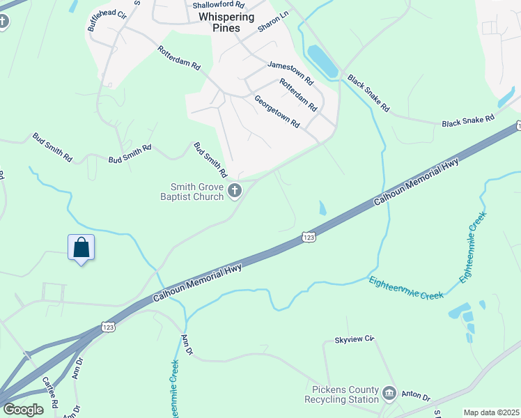 map of restaurants, bars, coffee shops, grocery stores, and more near 1207 Smith Grove Road in Liberty