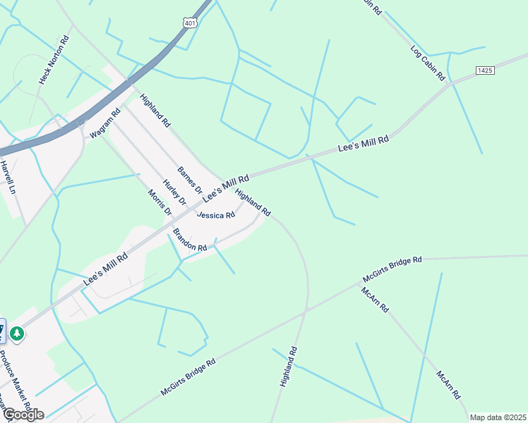 map of restaurants, bars, coffee shops, grocery stores, and more near 17940 Brandon Road in Laurinburg
