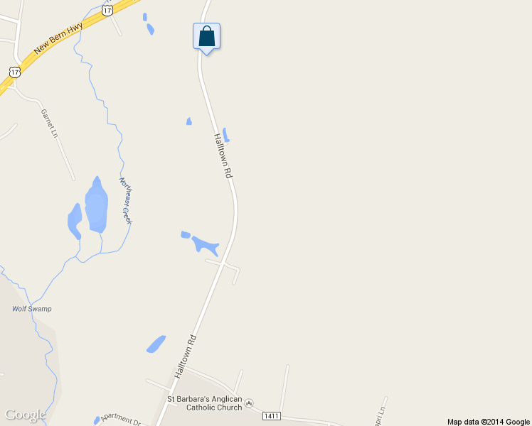 map of restaurants, bars, coffee shops, grocery stores, and more near 1285 Halltown Road in Jacksonville