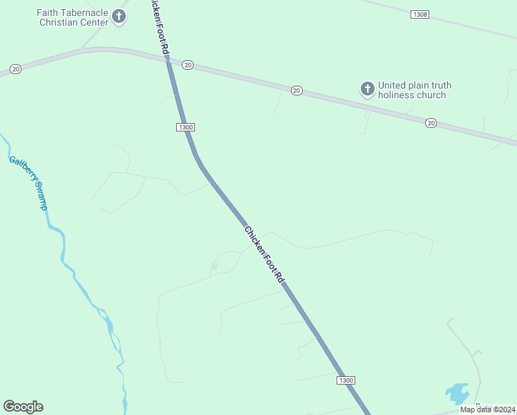 map of restaurants, bars, coffee shops, grocery stores, and more near 6492 Chicken Foot Road in Saint Pauls