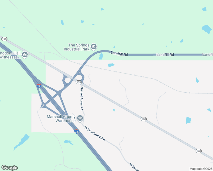 map of restaurants, bars, coffee shops, grocery stores, and more near Highway 178 in Holly Springs