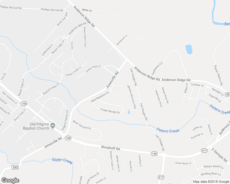 map of restaurants, bars, coffee shops, grocery stores, and more near 9 Meadowrise Lane in Simpsonville
