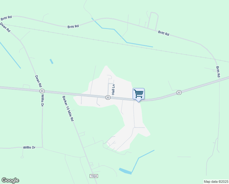 map of restaurants, bars, coffee shops, grocery stores, and more near 3042-3082 Highway 20 in St. Pauls