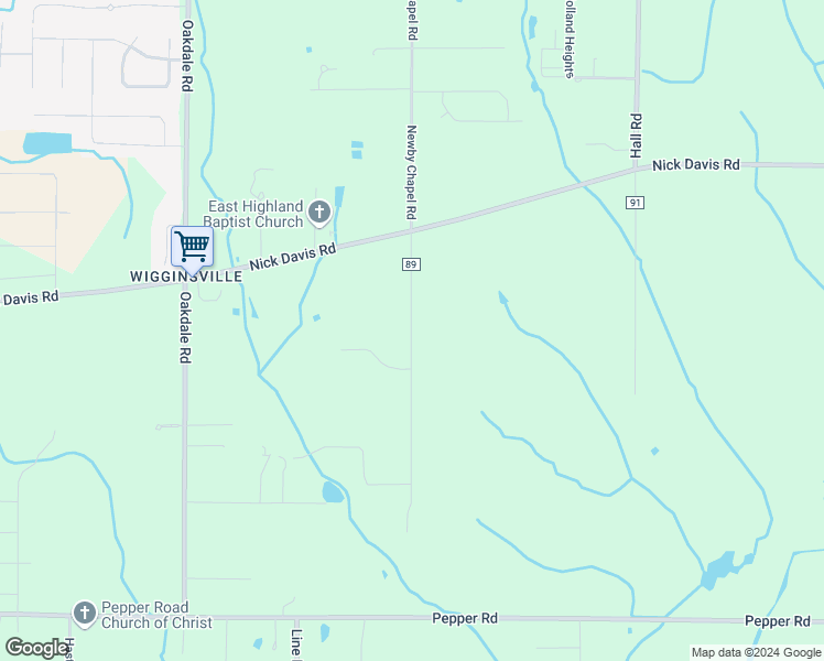 map of restaurants, bars, coffee shops, grocery stores, and more near 16545 Newby Chapel Road in Athens