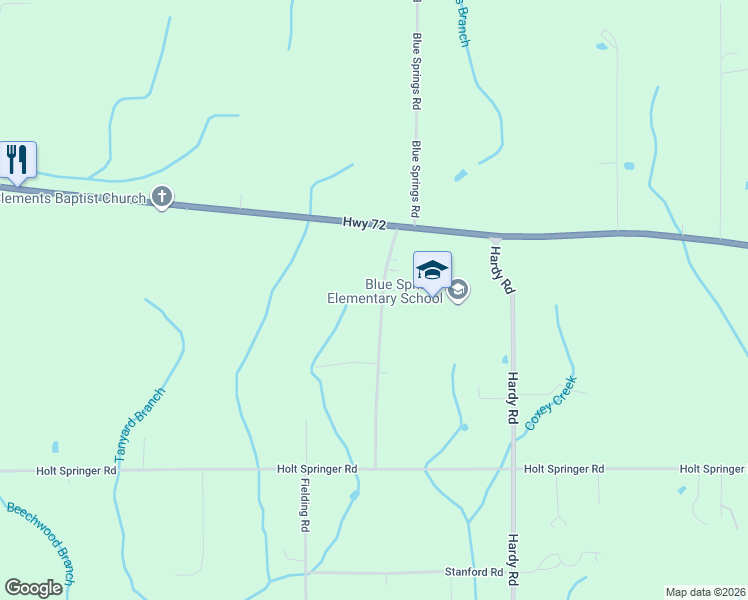 map of restaurants, bars, coffee shops, grocery stores, and more near 16455 Log Cabin Road in Athens