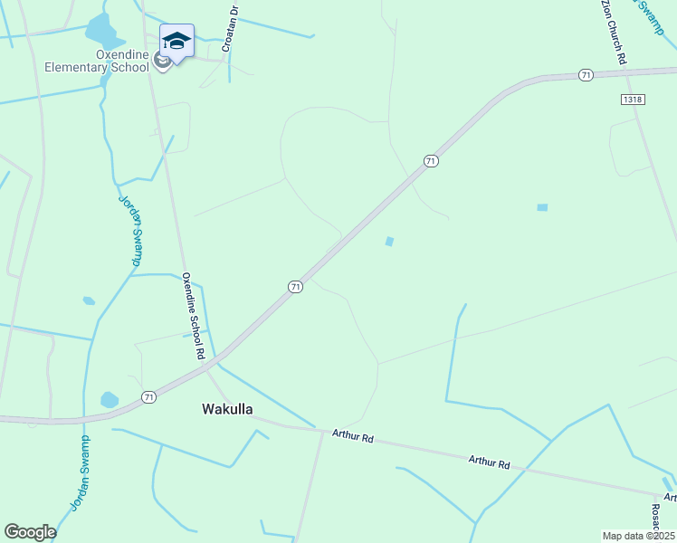 map of restaurants, bars, coffee shops, grocery stores, and more near 6892 North Carolina 71 in Maxton
