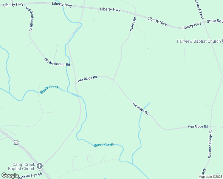 map of restaurants, bars, coffee shops, grocery stores, and more near 248-254 Pea Ridge Road in Central