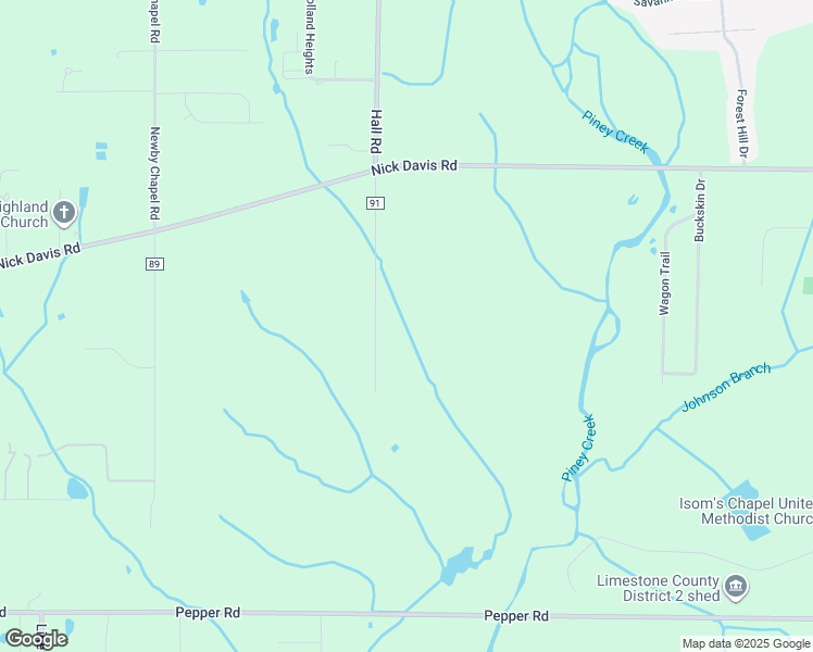 map of restaurants, bars, coffee shops, grocery stores, and more near 16612 Hall Road in Athens