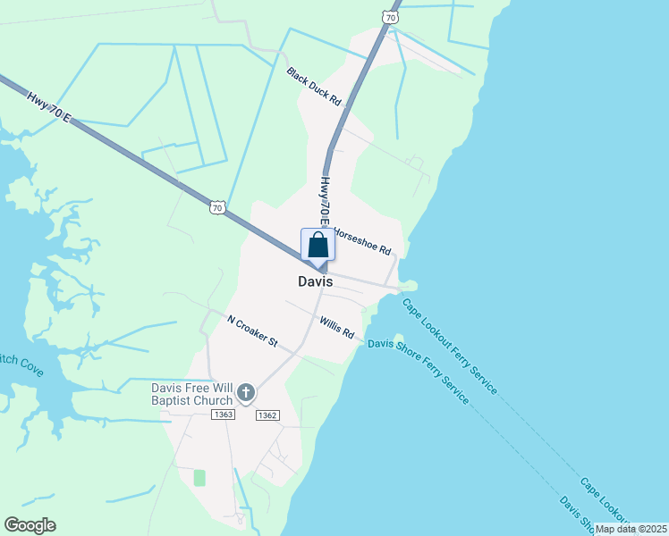 map of restaurants, bars, coffee shops, grocery stores, and more near 664 U.S. 70 in Davis