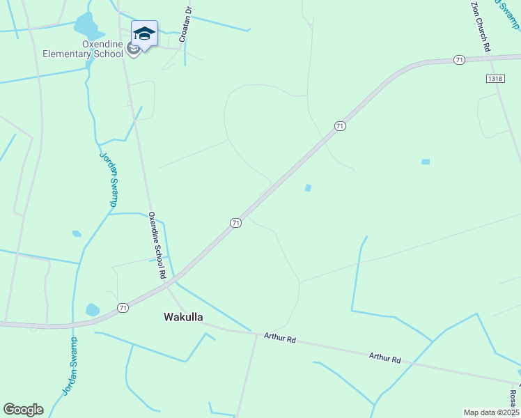 map of restaurants, bars, coffee shops, grocery stores, and more near 6892 North Carolina 71 in Maxton